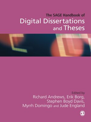 cover image of The SAGE Handbook of Digital Dissertations and Theses